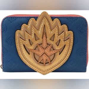 Guardians of the Galaxy Volume 3 Ravager Badge Zip Around Wallet Loungefly NWT